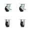 Service Caster 4 Inch Rubber on Aluminum Caster Set with 2 Brakes/Swivel Lock 2 Rigid SCC SCC-30CS420-RAB-TLB-BSL-2-R-2 - alternate 1